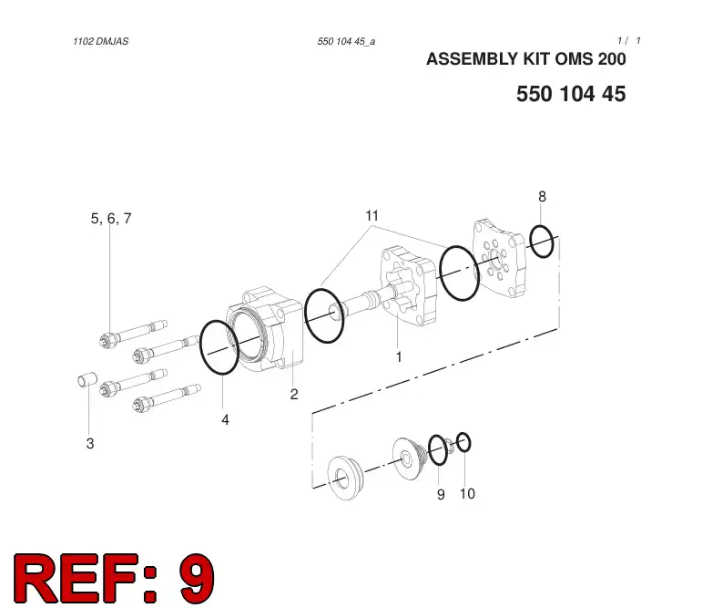 85520689 855 206 89 O-RING - Sandvik Technical Drawing