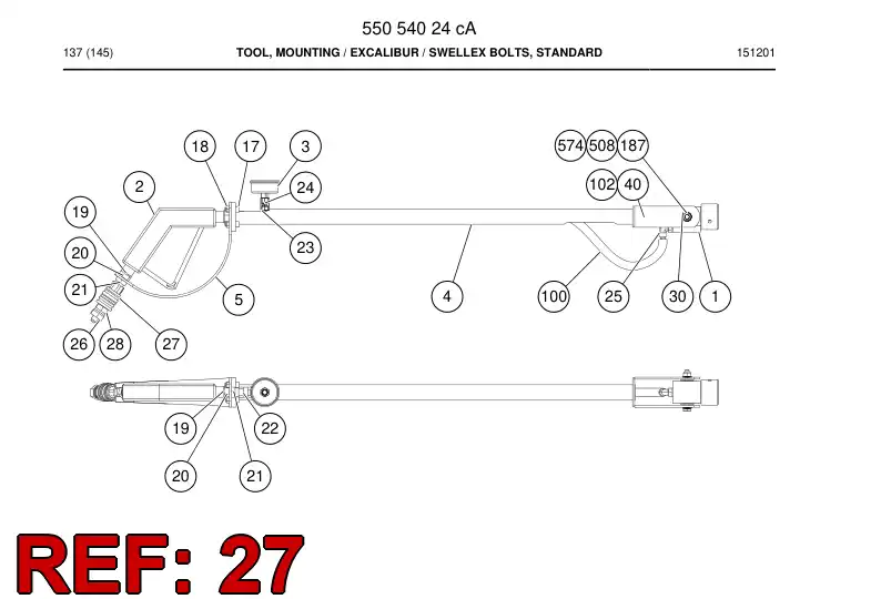85528119 855 281 19 QUICK DISCONNECT FITTING - Sandvik Technical Drawing