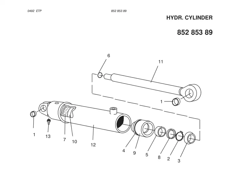 85541649 855 416 49 SEAL KIT - Sandvik Technical Drawing