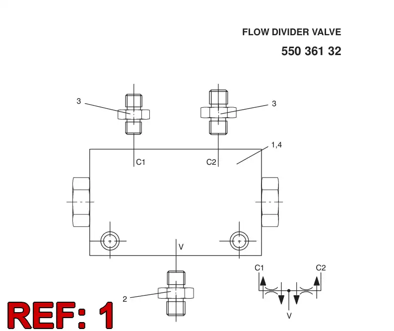 85551829 855 518 29 FLOW DIVIDING VALVE - Sandvik Technical Drawing