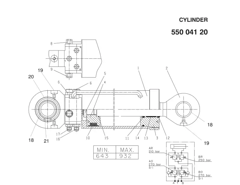 85577708 855 777 08 SEAL KIT TAMROCK 125/50 - Sandvik Technical Drawing