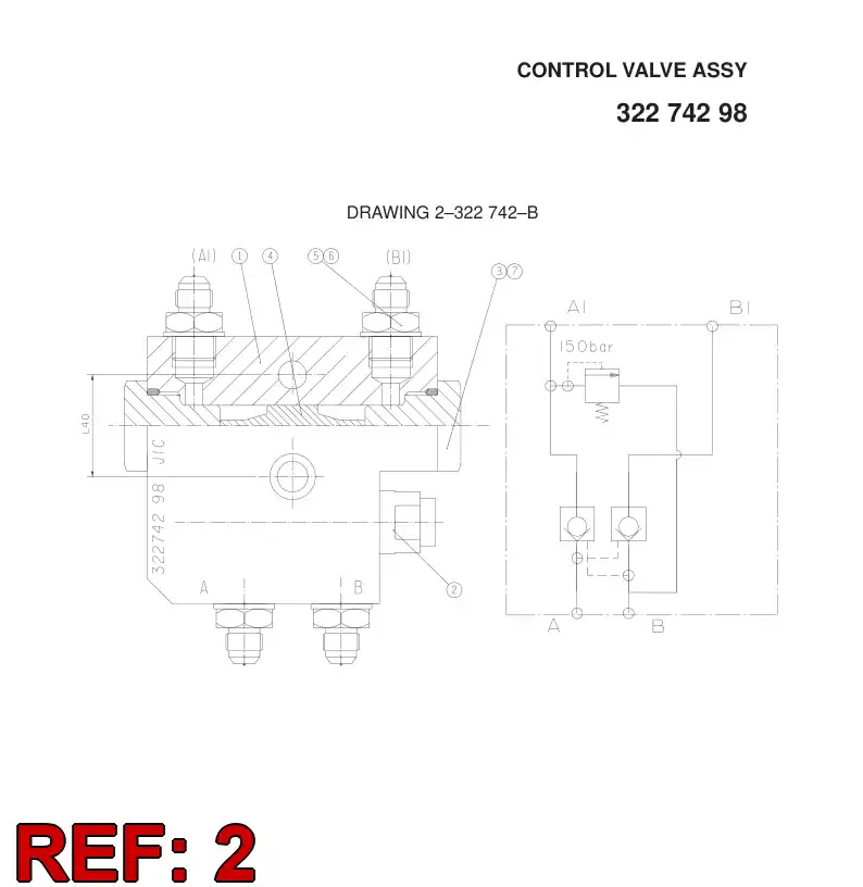 85587869 855 878 69 CARTRIDGE ASSY - Sandvik Technical Drawing