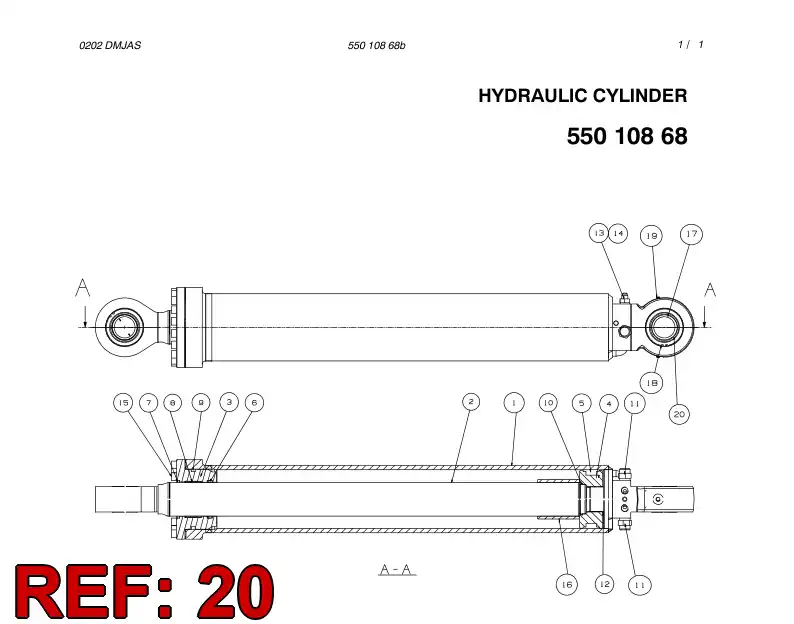 85592029 855 920 29 SPHERICAL PLAIN BEARING - Sandvik Technical Drawing