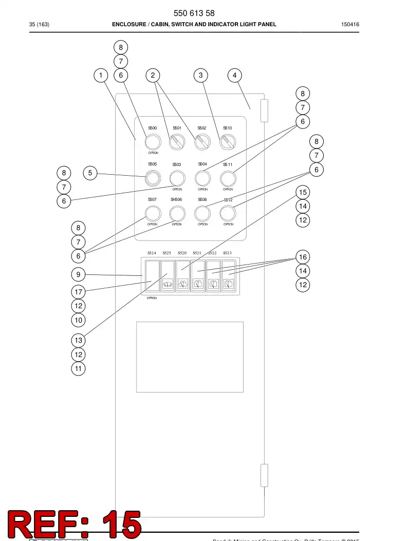 85596759 855 967 59 ETIQUETA, PAINEL - Sandvik Technical Drawing