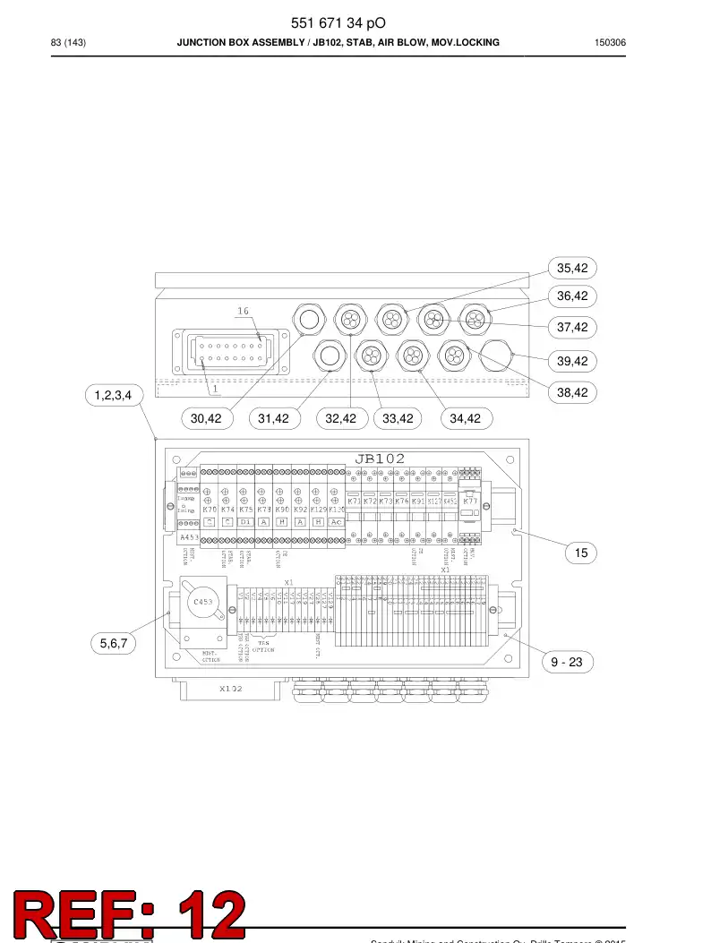 85647179a 856 471 79a Accessories, Terminal - Sandvik Technical Drawing