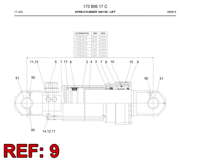 85656479 856 564 79 Wiper - Sandvik Technical Drawing