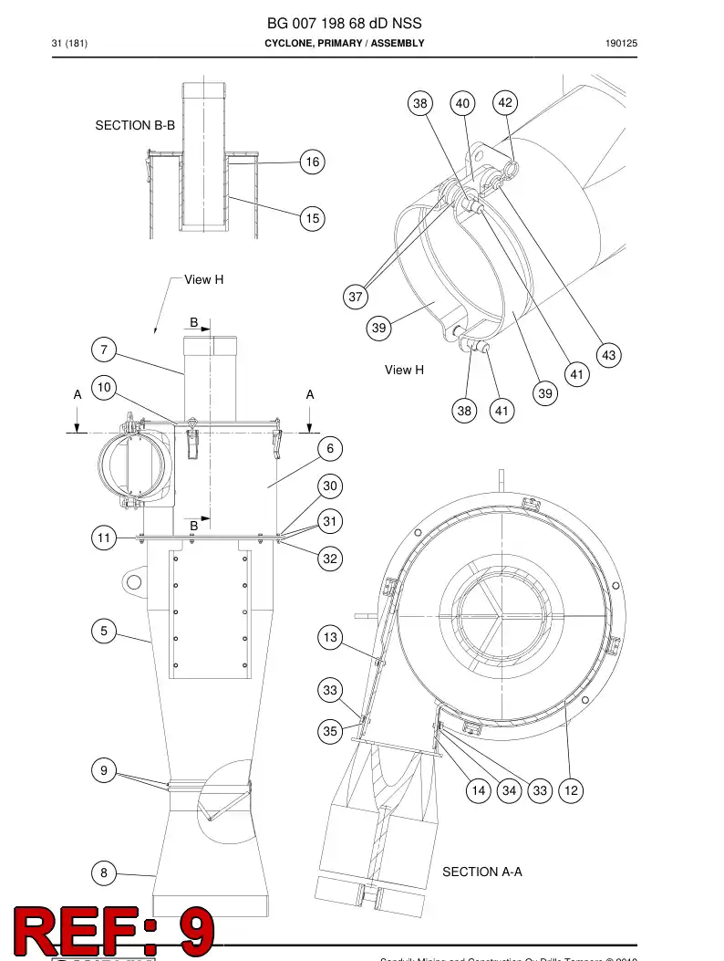 85659379 856 593 79 Clamp - Sandvik Technical Drawing