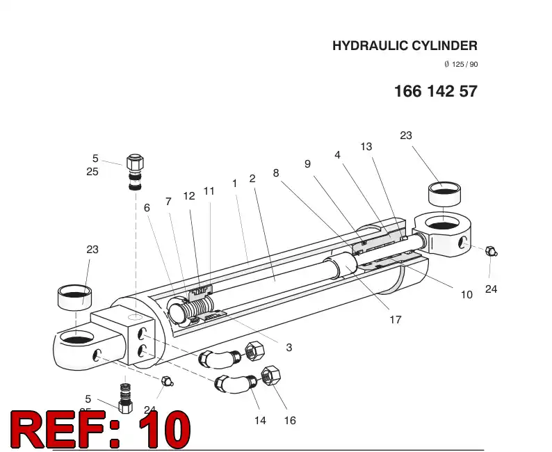 85659939 856 599 39 PISTON ROD GUIDE RING - Sandvik Technical Drawing