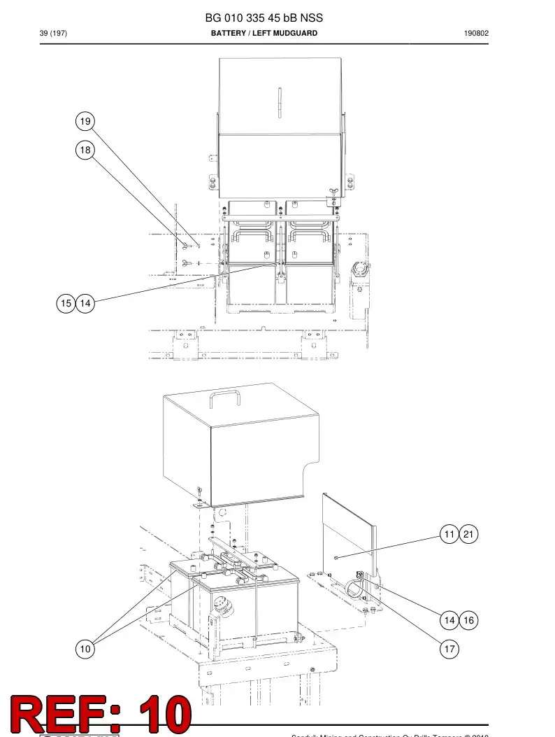 85696489b 856 964 89b Battery - Sandvik Technical Drawing
