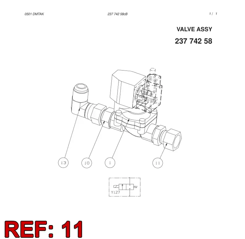 85698409 856 984 09 MALE SWIVEL NUT ADAPTER - Sandvik Technical Drawing
