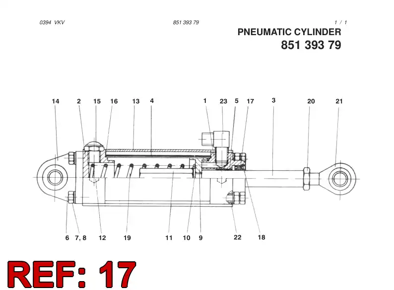 85705309 857 053 09 WIPER - Sandvik Technical Drawing
