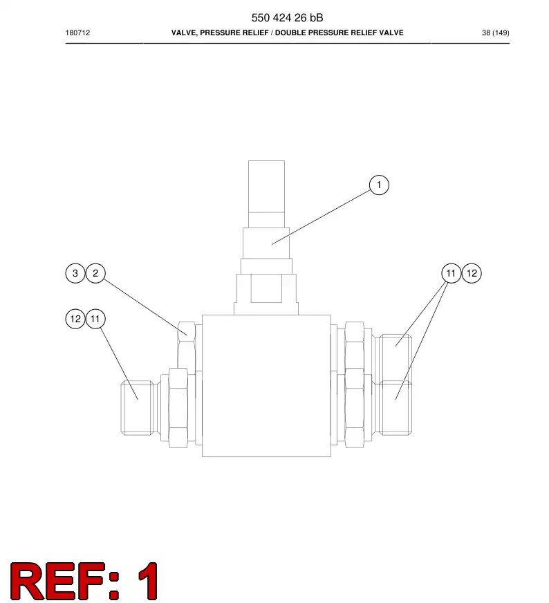 85707049a 857 070 49a Valve, Pressure Relief - Sandvik Technical Drawing