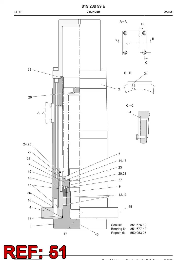 85725519 857 255 19 SCREW KIT - Sandvik Technical Drawing