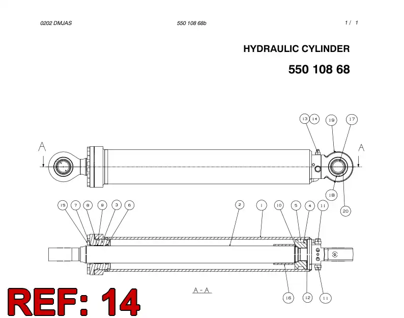 85730219 857 302 19 FITTING CAP - Sandvik Technical Drawing