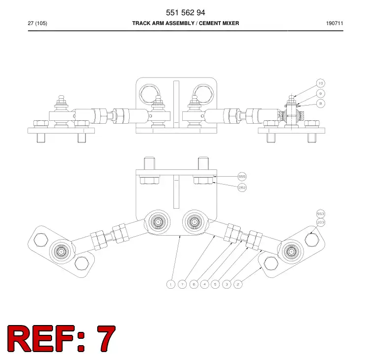 85732519 857 325 19 Arm - Sandvik Technical Drawing