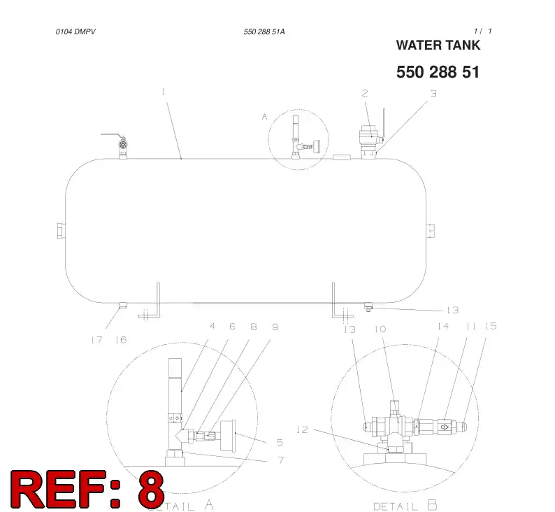 85737699 857 376 99 ADAPTER (HYDRAULIC) - Sandvik Technical Drawing