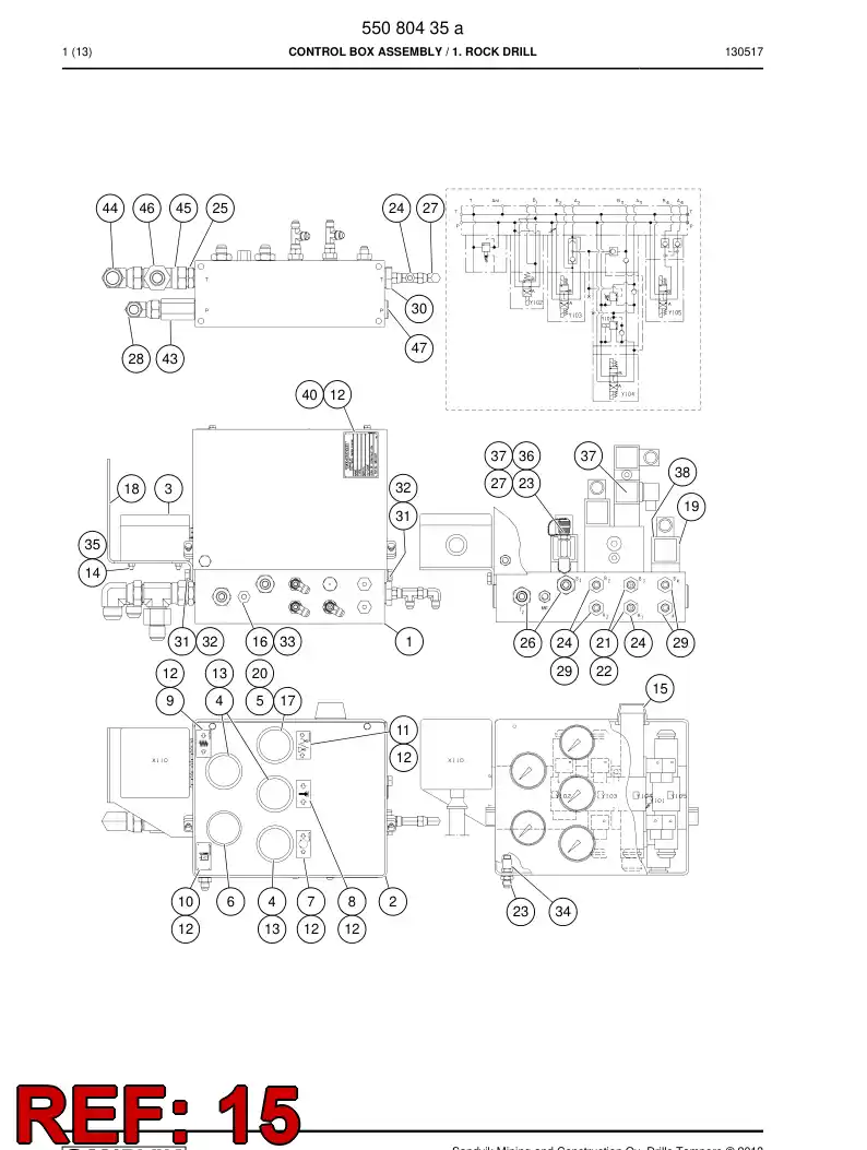85739589 857 395 89 Cover, Rubber - Sandvik Technical Drawing