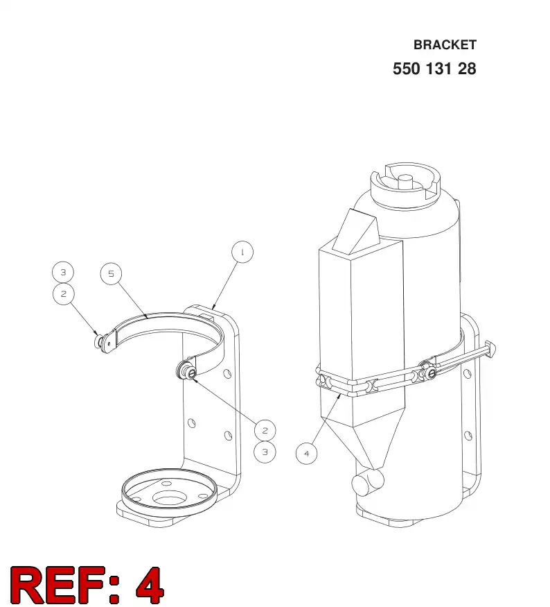 85745039 857 450 39 RUBBER BRACKET - Sandvik Technical Drawing