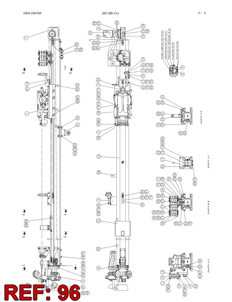 85770769 857 707 69 SUCTION HEAD - Sandvik Technical Drawing