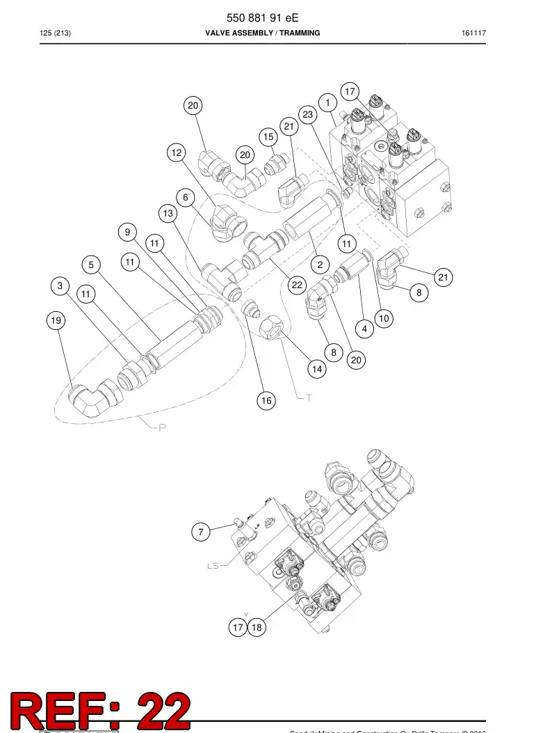 85780259a 857 802 59a Adapter, Tee - Sandvik Technical Drawing