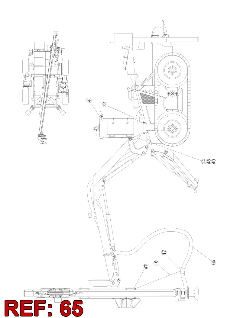 85782709 857 827 09 HOSE - Sandvik Technical Drawing