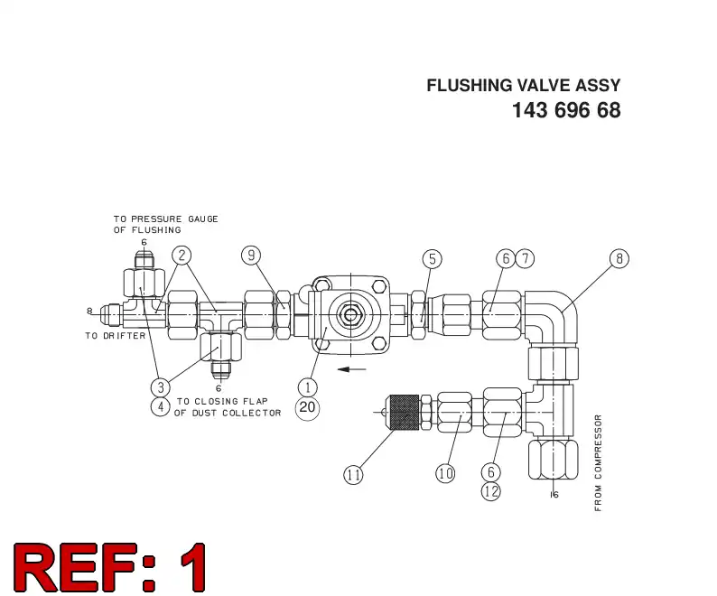 85789649 857 896 49 SOLENOID VALVE - Sandvik Technical Drawing