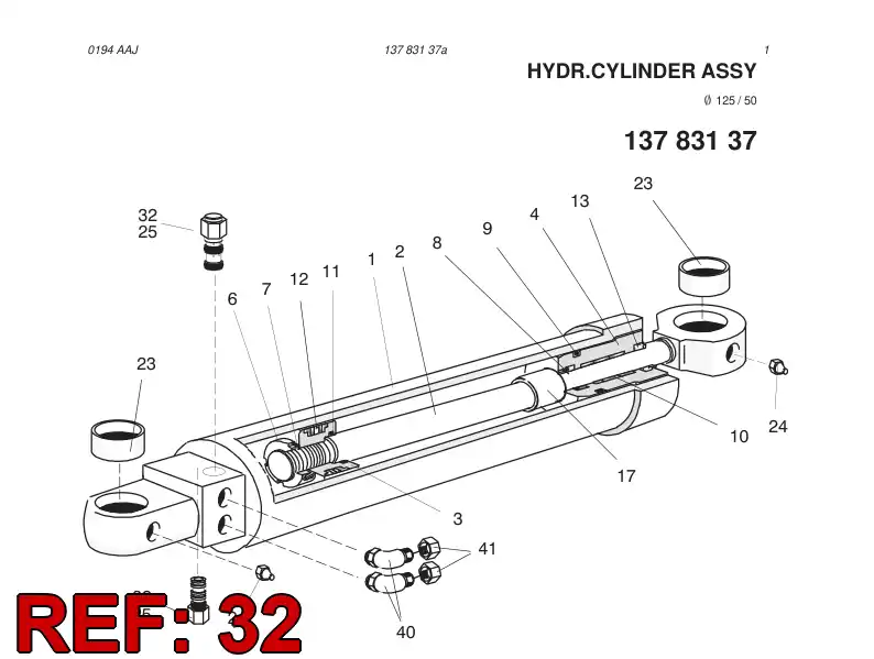 85794199 857 941 99 OVERCENTER VALVE ASSY - Sandvik Technical Drawing
