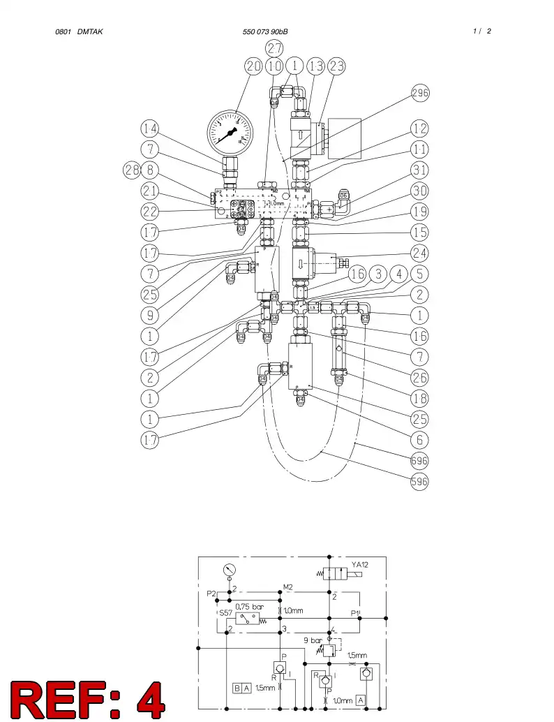 85795489 857 954 89 Adapter, Cross - Sandvik Technical Drawing