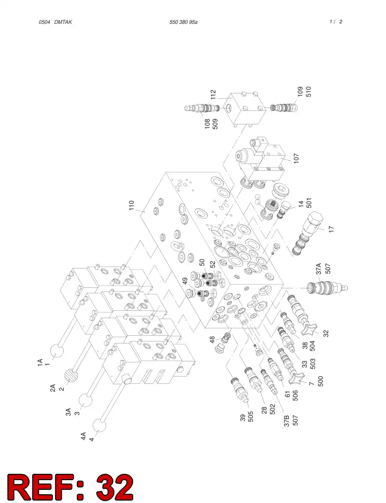 85798799 857 987 99 FLOW CONTROL VALVE - Sandvik Technical Drawing