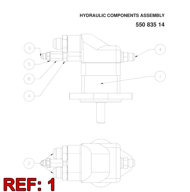85811029 858 110 29 Hydraulic Motor, Axial PISTON - Sandvik Technical Drawing