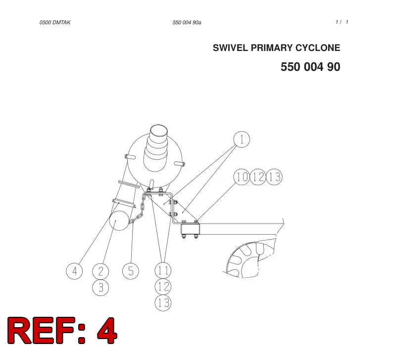 85824649 858 246 49 Clamp, Hose - Sandvik Technical Drawing