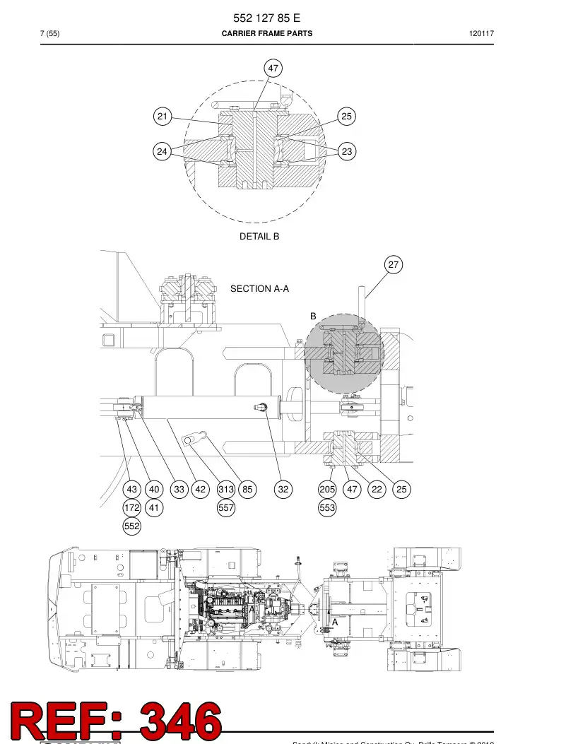 85825809 858 258 09 Hexagon head bolt - Sandvik Technical Drawing
