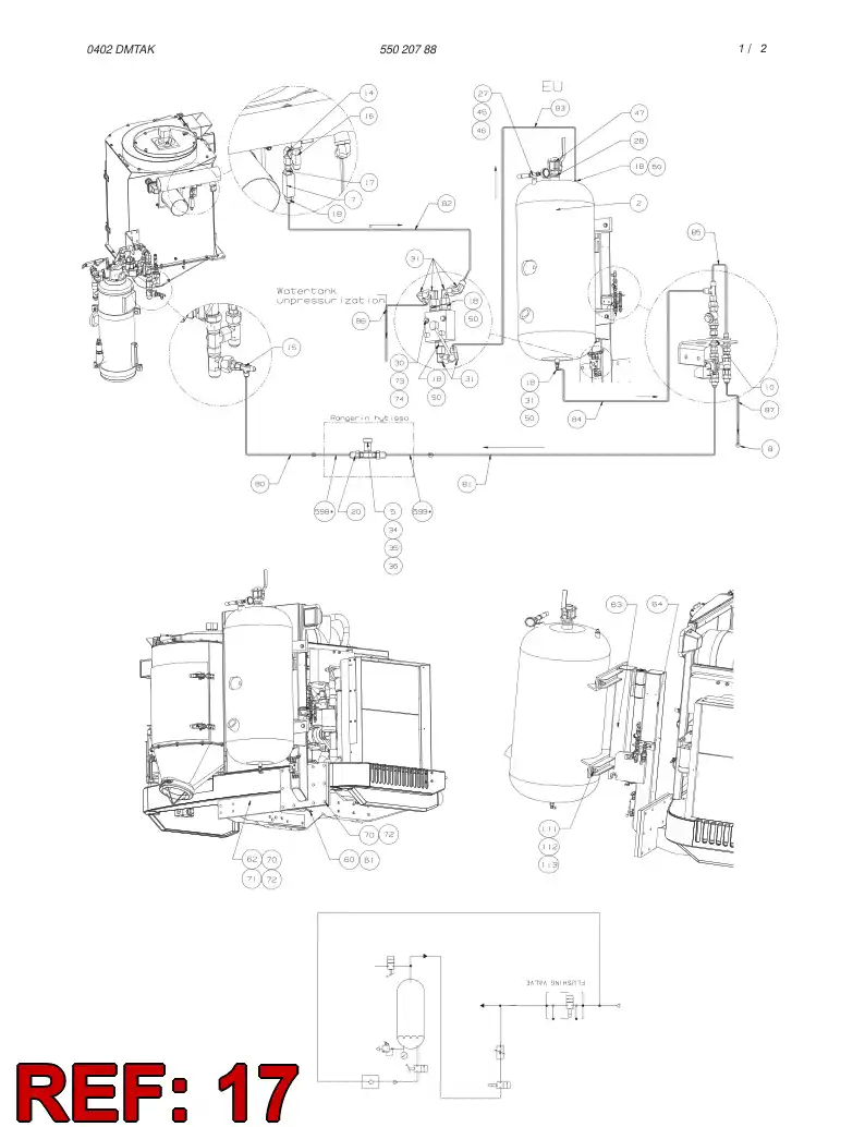 85838589 858 385 89 MALE SWIVEL NUT ADAPTER - Sandvik Technical Drawing