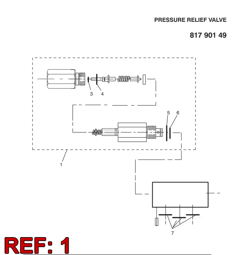 85845049 858 450 49 PRESSURE ADJUSTMENT CART. KIT - Sandvik Technical Drawing