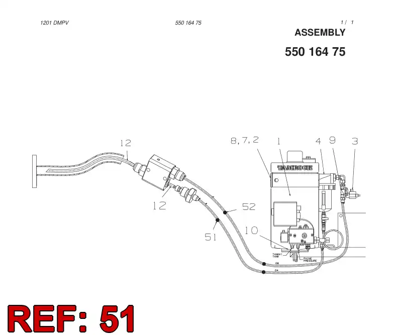 85846339 858 463 39 ADAPTER (HYDRAULIC) - Sandvik Technical Drawing