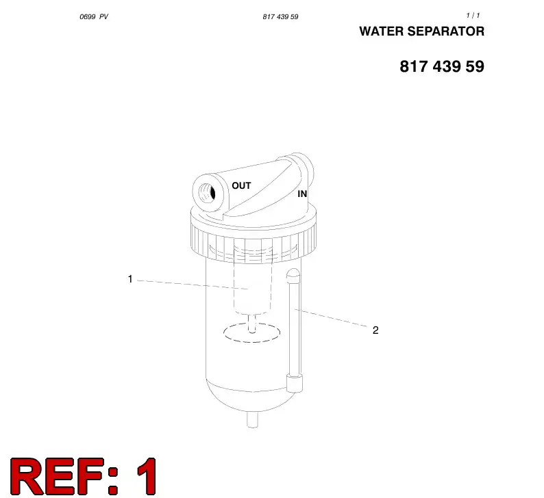85850289 858 502 89 FILTER - Sandvik Technical Drawing