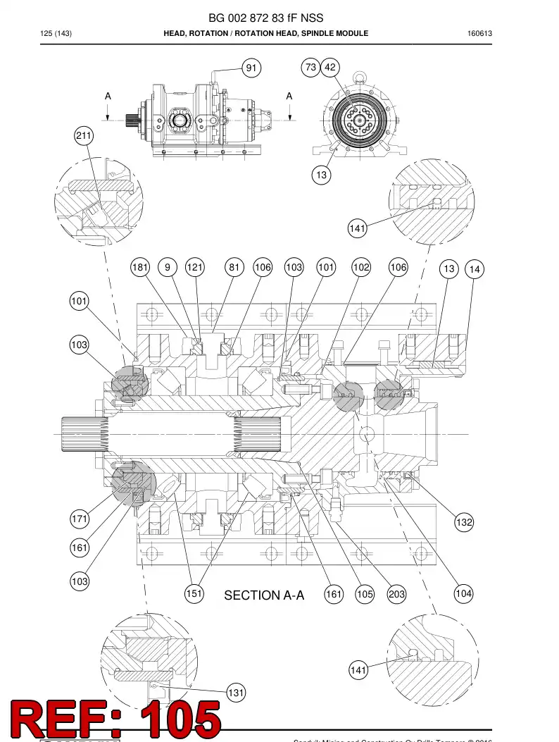 85852589 858 525 89 O-Ring - Sandvik Technical Drawing
