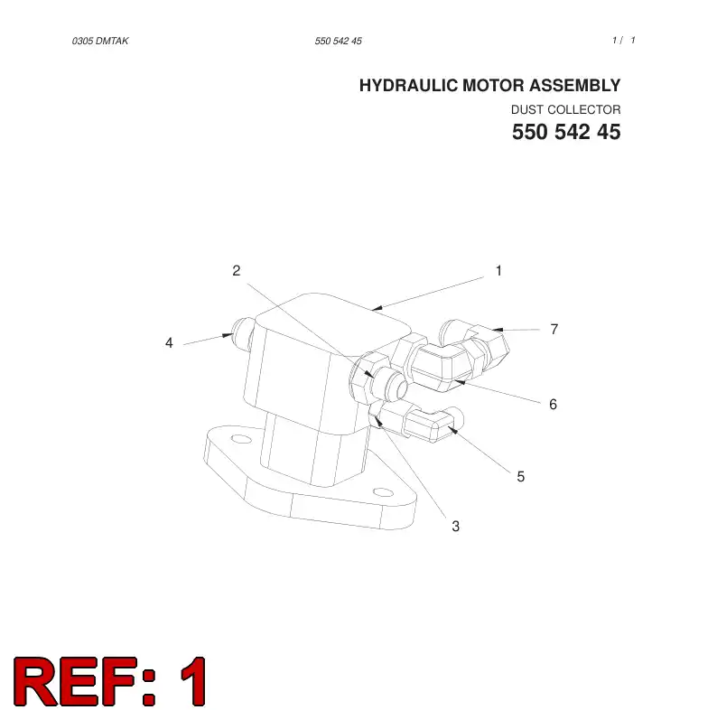 85857099 858 570 99 PISTON MOTOR - Sandvik Technical Drawing