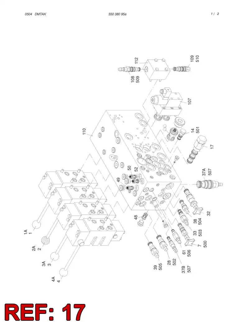 85862769 858 627 69 DIRECTIONAL VALVE - Sandvik Technical Drawing