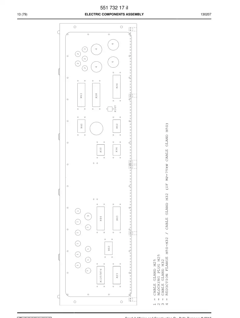 85880709a 858 807 09a Connector, Multipole, Female - Sandvik Technical Drawing