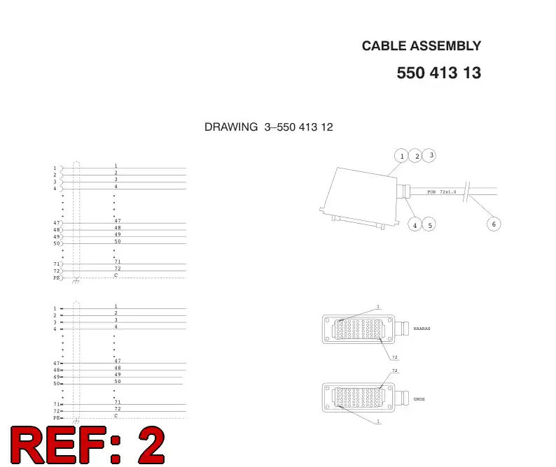 85881279 858 812 79 Case, Multipolar Connector - Sandvik Technical Drawing