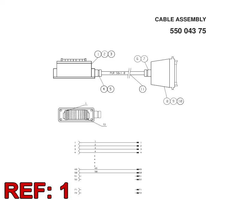 85881309 858 813 09 MANY POLES CLIP CASE - Sandvik Technical Drawing