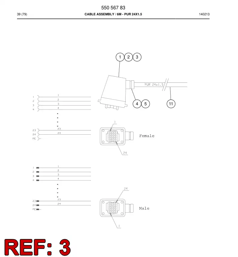 85881709a 858 817 09a CONTACTO, MACHO - Sandvik Technical Drawing