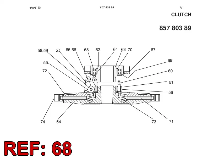 85894359 858 943 59 BALL BEARING - Sandvik Technical Drawing