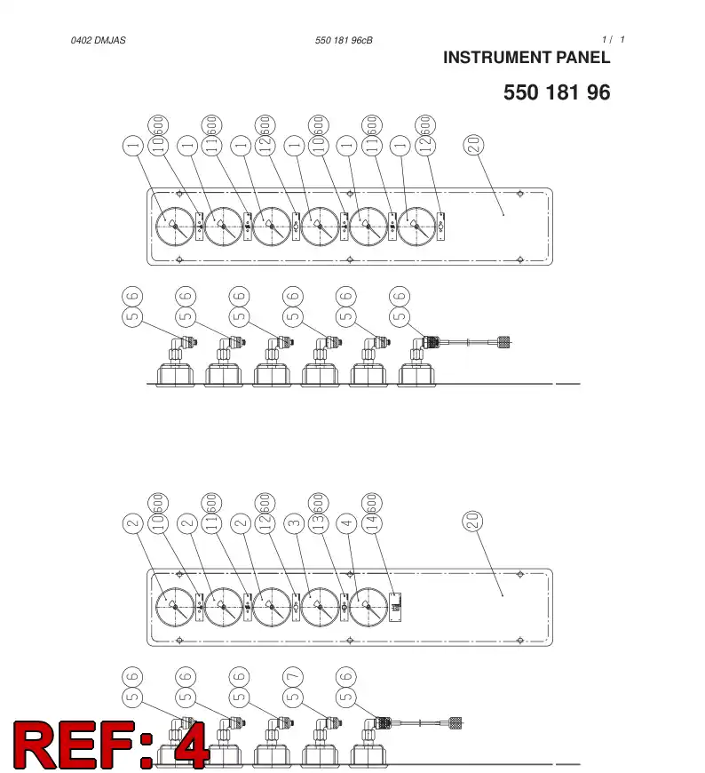 85896939 858 969 39 TEMPERATURE GAUGE - Sandvik Technical Drawing