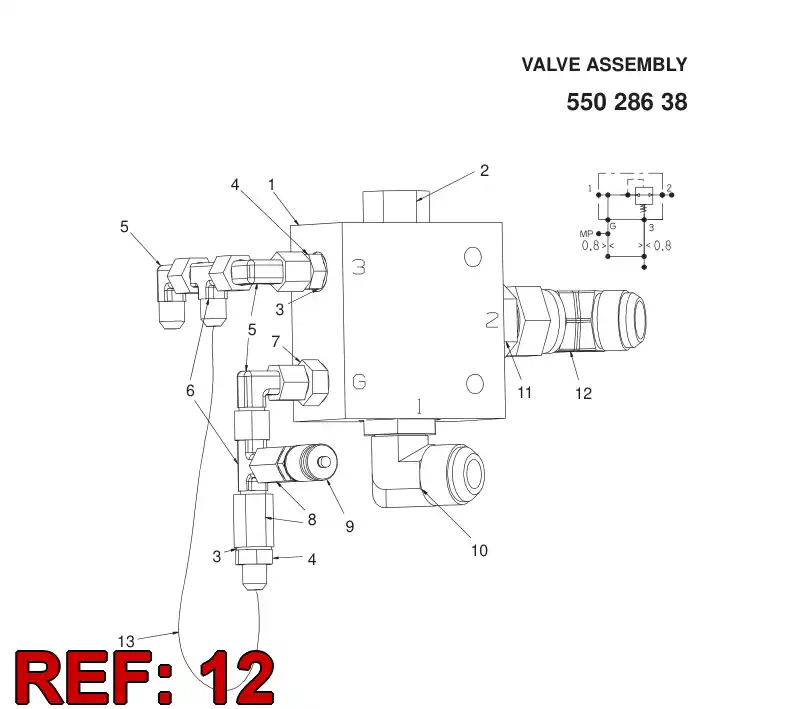 86427009 864 270 09 ELBOW PARA SWIVEL NUT 45 - Sandvik Technical Drawing