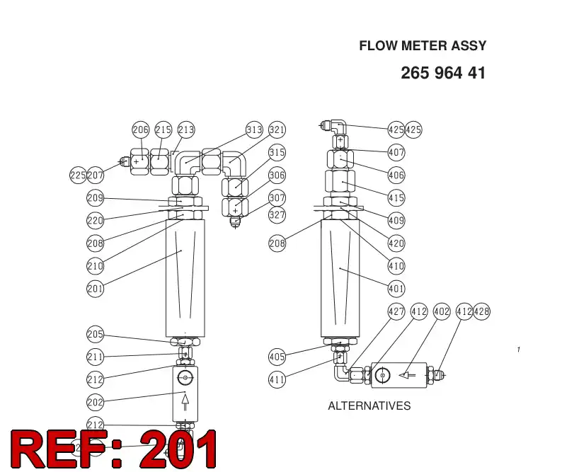 86522629 865 226 29 MEDIDOR, FLUXO - Sandvik Technical Drawing