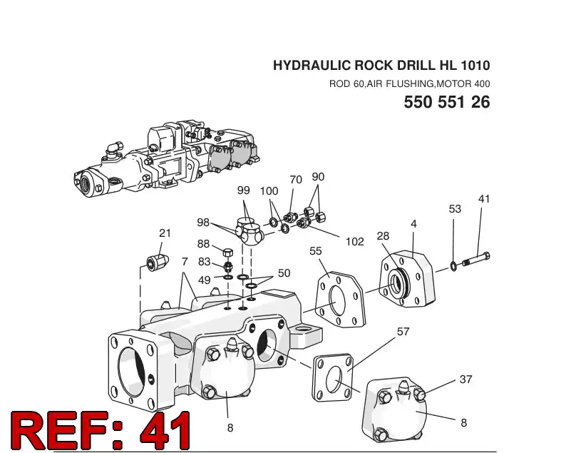 86536439 865 364 39 HEXAGON HEAD SCREW - Sandvik Technical Drawing