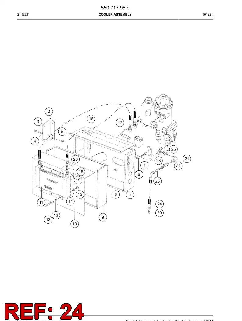 86536849 865 368 49 HYDR.HOSE ASSEMBLY - Sandvik Technical Drawing