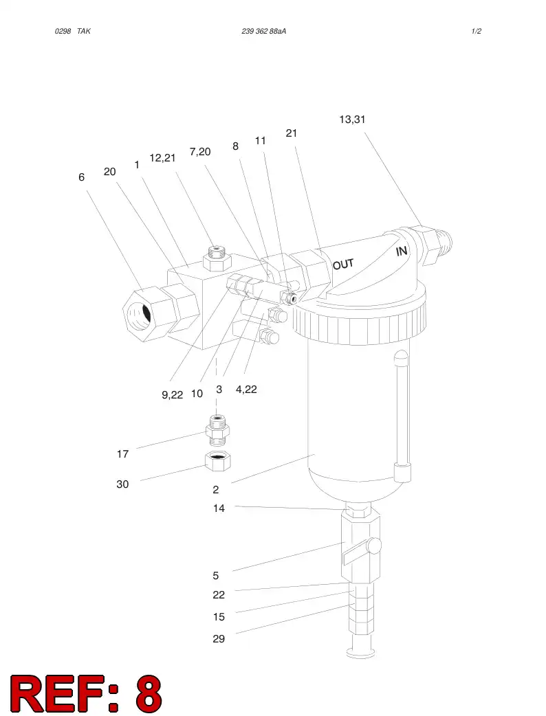 86540259 865 402 59 ADAPTER (HYDRAULIC) - Sandvik Technical Drawing